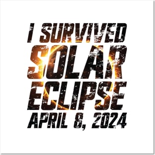 I Survived Solar Eclipse April 8, 2024 v2 Posters and Art